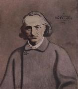 Felix Vallotton Portrait decoratif of Charles Baudelaire painting